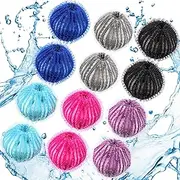 Pet Hair Remover for Laundry Lint Remover Washing Balls Reusable Dryer Balls Pet Hair Dryer Ball Lint Remover for Laundry, 6 Colors (12)