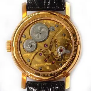 【REVUE THOMMEN 梭曼】復古典雅小秒針紳士機械腕錶 黑面x鱷魚皮帶/37mm(17082.3567)