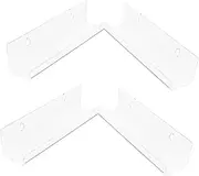 4Pcs Acrylic Wall Mount Record Rack Display Stand Album Holder for Vinyl Storage Stylish Home Decor Easy Installation for Music Lovers