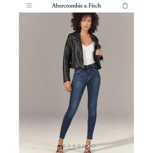 全新Abercrombie & Fitch A&F 女彈性高腰靴型牛仔褲26