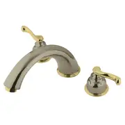 Kingston Brass KS8369FL Two-Handle Roman Tub Faucet,Brushed Nickel/Polished Bras