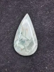 Natural Saturn Chalcedony Pear Gemstone Cabochon For Jewelry Making
