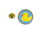pins pin's badge metal lapel hat button bath yellow duck