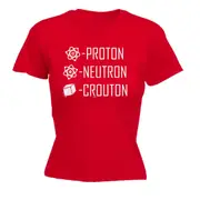 Proton Neutron Crouton - Funny Novelty Womens T-Shirt T Shirt Tshirt