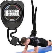 Portable Sport Watch, Waterproof Time Counting Fitness Watch, Large Display Digital Timer with Date Function (Silent & Durable Design), for Athletes, Students & Daily Use