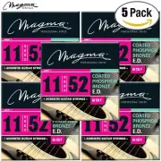 5-PACK Magma GA130P Coated Phosphor Bronze Acoustic Guitar Strings 11-52
