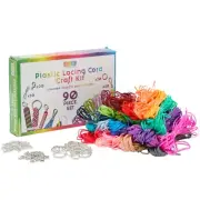 90 pcs Gimp Plastic Lace Lanyard Cord for Friendship Bracelets, 30 Colors