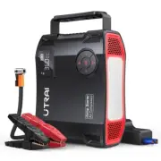 Car Jump Starter Power Bank 4 In 1 2000A 16000mAh 150PSI Air Compressor Pump 1Pc