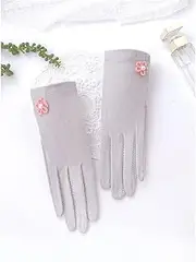 [djhyfbdhgfcbgdxas] Gloves Female Driving Thin Touch Screen Riding Spring and Autumn Cotton Shade Breathable Cycling (Color: B, Size: 9.1 x 3.3 inches (23 x 8.5 cm)
