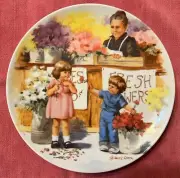 1986 Edwin M Knowles Collector Plate By Jeanne Downs”The Flower Arrangement”