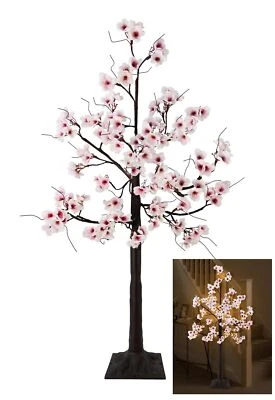 Uieke Cherry Blossom Tree, 6FT 96 Fairy Lights Artificial Lighted Tree for Ho...