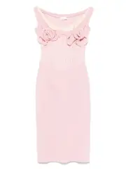 [Magda Butrym] Magda Butrym-Abito Midi Con Bustier A Fiori Rosa-Donna 36 FR