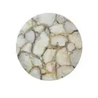 12" Natural Salt White Agate Corner side table semi precious stones Work Decor