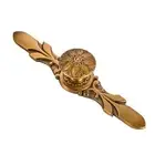 Round Antique Brass Knobs & Back Plates for Cabinets - 5 Pack 1-1/4” Knob and...