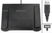USB Transcription Foot Pedal for use with Express Scribe for Windows or Mac Transcription Software