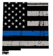 New Mexico State (U32) Cop Thin Blue Line Vinyl Yeti Tumbler Decal Sticker