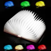 Veesee 8 Colors Folding Book Lamp LED Paper Lantern with USB Rechargeable (Brown