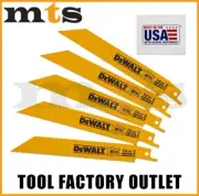 Dewalt Dw4808 6" 14 Tpi Straight Back Bi-Metal Reciprocating Blade - Pack Of 5