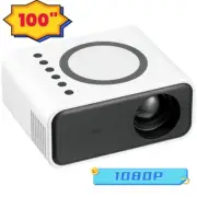 1080P Mini Portable LED Projector 100inches Wifi Bluetooth Home Theater HDMI