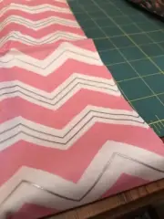 Waverly Pink Silver Chevron Fabric Stripes Zig Zag 1 Yard Quilting Cotton F21