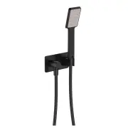 Koko Hand Shower, Soft Square Plate, Matte Black