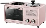 Toaster Oven Mini Oven Breakfast Machine Multifunctional Four in one Household Small 8L Bread Machine 304 Stainless Steel Tempered Glass Door Mode + Time Kitchen Halogen ovens/13272 (Color : B)
