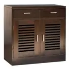 Ebony solid Mahogany Timber Buffet table sideboard 2 drawers/2 doors chocolate