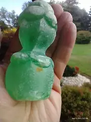 Genuine Lake Erie Sea Glass Beautiful Green Glow in Dark Bottle topper 155 gr