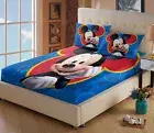 Mickey & Minnie Kids Bed Decor Fitted Sheet Set Single/Double/Queen/King Size