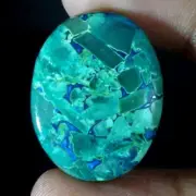 26.80Ct Natural Beautiful Malachite ChrysocollaTherapy Crystal Loose Gemstone 05