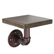 Industrial Wall Mount Display Shelf Hanging Iron Pipe Bracket Holder Shelving Decoration 40 BRONZE