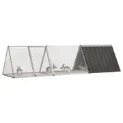 Andala Pets Rabbit Cage Dark Grey 302.5x80.5x71 cm