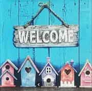 "New" 4 Paper Napkins for Decoupage/Scrapbooking/Craft-WELCOME