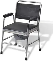 VRAXO Commode Chair Steel Black -8.4KG,110131