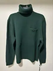 Polo Ralph Lauren Turtleneck Sweater Men’s Small Green Wool-Cashmere Pullover