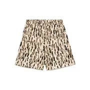 [The Nina Studio] The Nina Studio Animal-print Shorts 40 IT NEUTRALS/BLACK