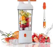 Portable Blender, Personal Blender for Smoothies and Shakes, Cordless, with 6 Blades, USB C Rechargeable Travel Blenders, Fruit Juice Mixer for Home/Office/Camping/Gym, 25 oz (White)