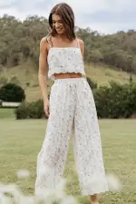 [PUP3] Alison Two Piece Set - Pink Floral XS Pink
