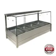 Countertop Hot Bain Marie Display Square Heated Food Unit 8x 1/2 GN Pans