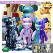 7" DIY Fluid customize Art and Craft Non-Toxic Pour Over Acrylic Paint Bear Kit