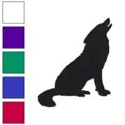 Wolf Howl Moon, Vinyl Decal Sticker, Multiple Colors & Sizes #1407