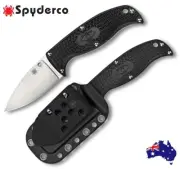 SPYDERCO ENUFF PIN LEAF DROP POINT FIXED BLADE TACTICAL KNIFE VG-10 STEEL BLADE!