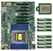 Supermicro H12SSL-i Motherboard + AMD 7532 CPU Processor + 8x Samsung 32GB 3200A