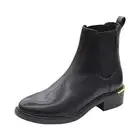 Steve Madden Iris Black Ankle Strap Open Toe Leather Wedge Platform Sandals