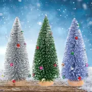 10-25cm Mini Christmas Tree White Snow Small Pine Tree Table Desk Xmas Decor