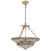 Omar Brass Art Deco Pendant Light
