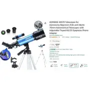Telescope for Astronomy 70mm Adjustable Tripod K6/25 Eyepiece PhoneAdapter