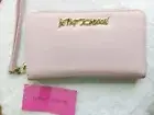 NWT Betsey Johnson Rose Pink Zip Wallet Wristlet