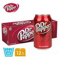 在飛比找PChome24h購物優惠-美國 DR PEPPER 可樂(355mlx12入)/箱