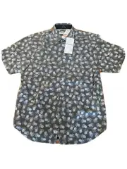 NEW Tommy Bahama Positano PINEAPPLES Graphite Shirt size S. RETAIL $115
